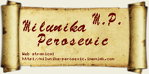 Milunika Perošević vizit kartica
